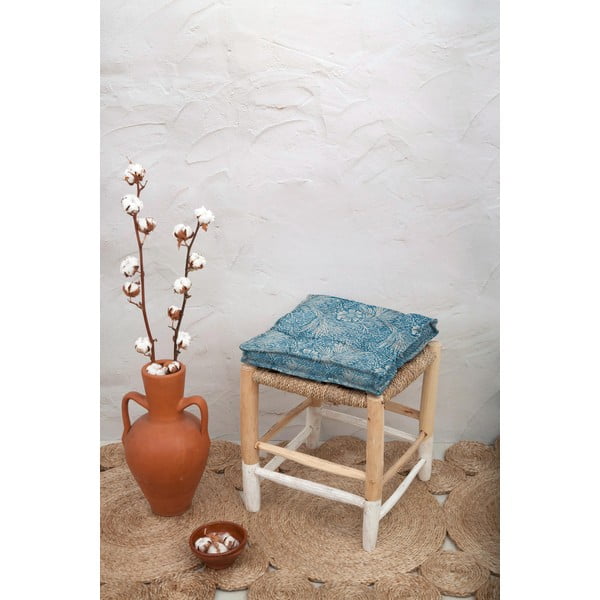 Zils krēsla sēdekļa spilvens Tierra Bella Wild Flowers, 37 x 37 cm-image-1