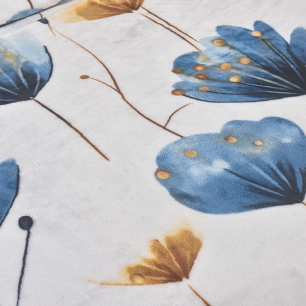 Tumši zila vienguļamā mikroplīša gultas veļa 140x200 cm Marbella – My House-image-3