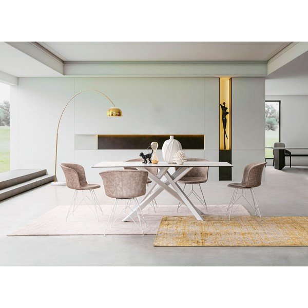Sinepju dzeltens ar rokām darināts paklājs no šenila 155x230 cm Yuno – Bizzotto-image-2