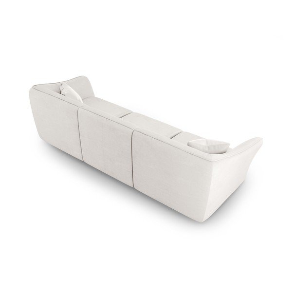 Balts dīvāns no buklē auduma 292 cm Tokyo – Cosmopolitan Design-image-2