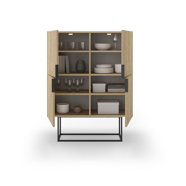 Dabīga toņa skapītis ar ozolkoka imitāciju 100x130 cm Titan – Marckeric-image-4