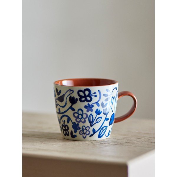 Zilas/krēmkrāsas akmensmasas krūzes (4 gab.) 300 ml Figuria – Bloomingville-image-1