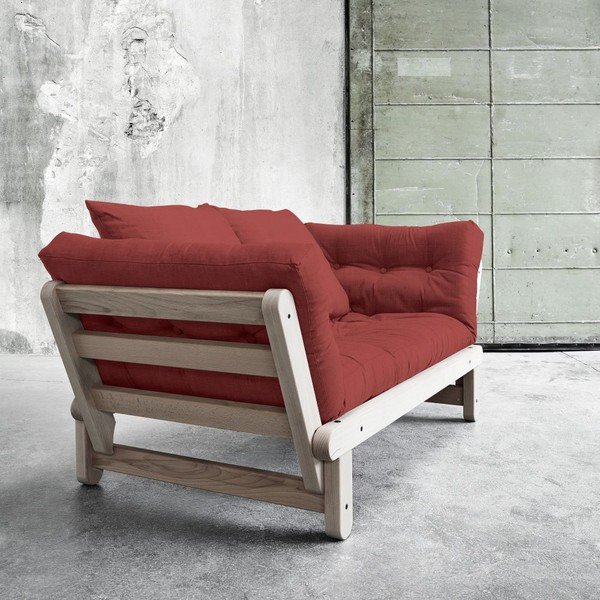 Dīvāns gulta Karup Beat Beech/Passion Red-image-1