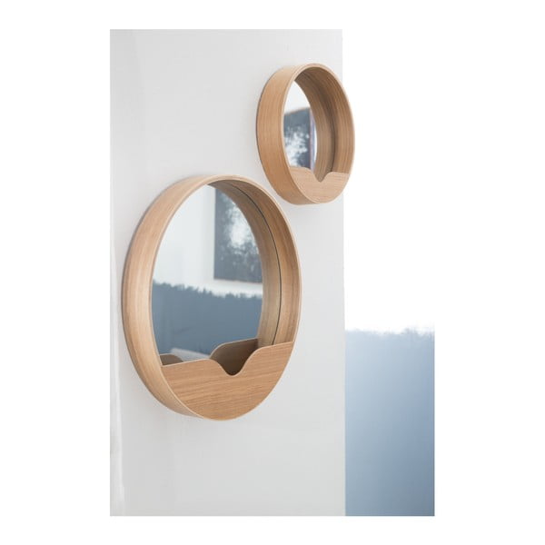 Sienas spogulis ar uzglabāšanas vietu Zuiver Round Wall, ⌀ 40 cm-image-4