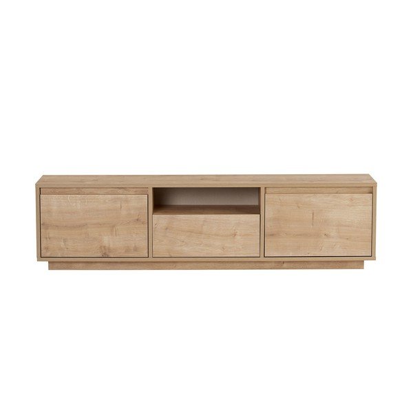 Dabīga toņa TV galdiņš ar ozolkoka imitāciju 160x42x30 cm Sentinel – Kalune Design-image-3