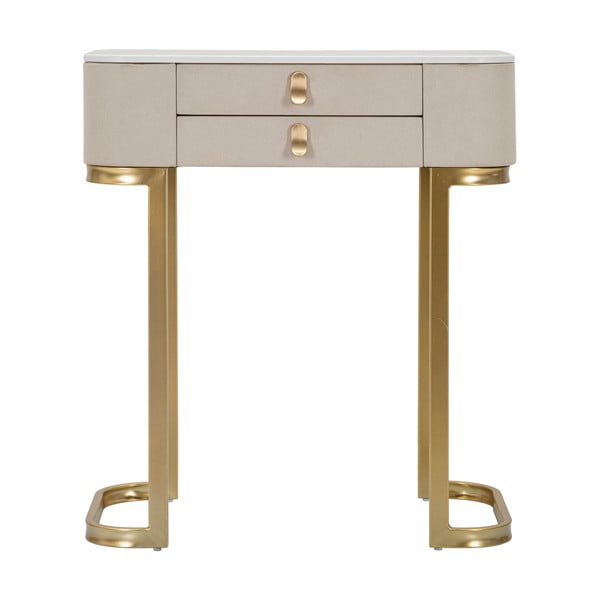 Bēšs/zelta krāsas konsoles galds 40x70 cm Beauty – Mauro Ferretti