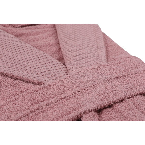 Rozā kokvilnas halāts XL izmērs Cappa – Foutastic-image-1