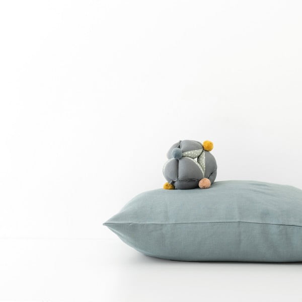 Zila lina spilvendrāna bērniem Linen Tales Nature, 40 x 60 cm-image-2