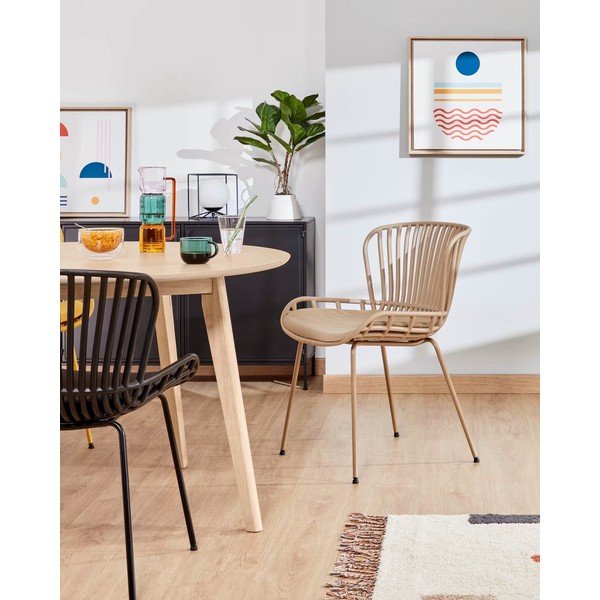 Bēšs dārza krēsls ar tērauda konstrukciju Kave Home Surpik-image-1