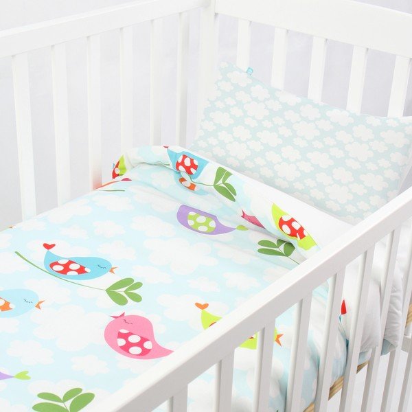 Bērnu kokvilnas sega un spilvens Mr. Fox Little Birds, 100 x 120 cm-image-3