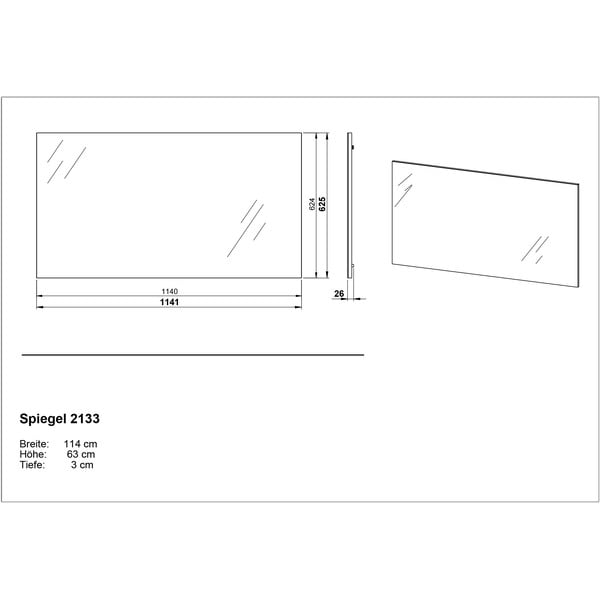Sienas spogulis 115x63 cm Ceduna – Germania-image-4