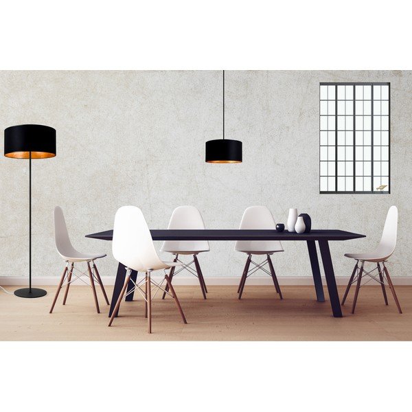 Melns piekaramais lukturis ar zelta krāsas iekšpusi Sotto Luce Mika, ⌀ 36 cm-image-1