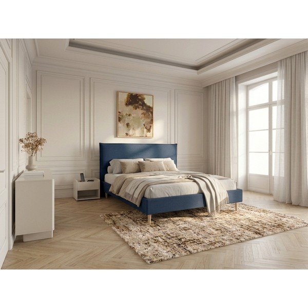 Zila divguļamā gulta Bobochic Paris Sary Light, 180 x 200 cm-image-1