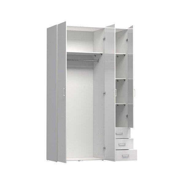 Balts skapis Evegreen House Spark, augstums 200,4 cm-image-1