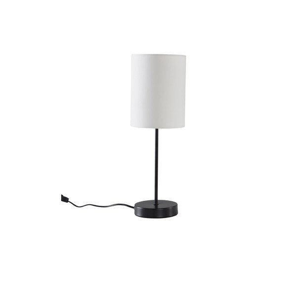 Balta/melna tekstila galda lampa (augstums 45 cm) Seth – Jotex-image-3