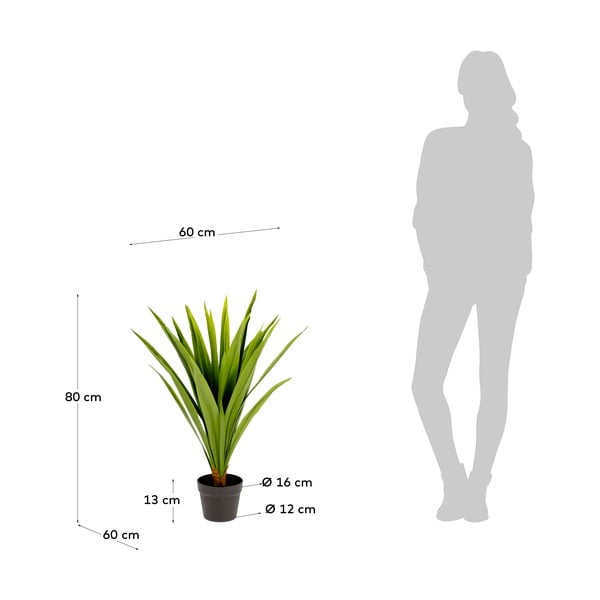 Mākslīgais augs (augstums 80 cm) Yucca – Kave Home-image-2