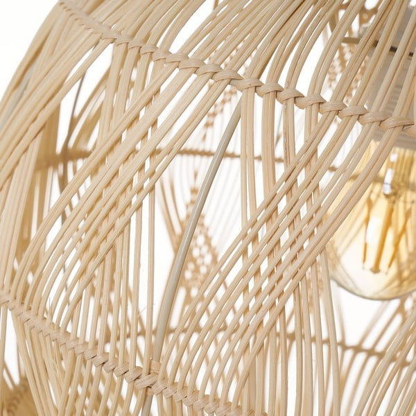 Dabīga toņa rotangpalmas griestu lampa ar rotangpalmas abažūru ø 37 cm Natural Way – Casa Selección-image-2