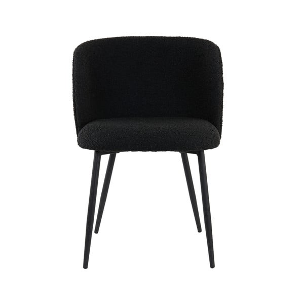 Melns polsterēts ēdamistabas krēsls Elyna – Light & Living-image-4