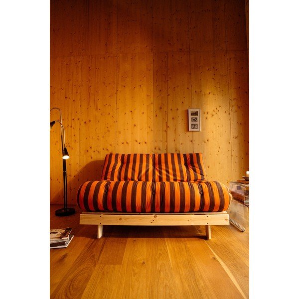 Oranžs/brūns salokāms dīvāns 140 cm Roots – Karup-image-1