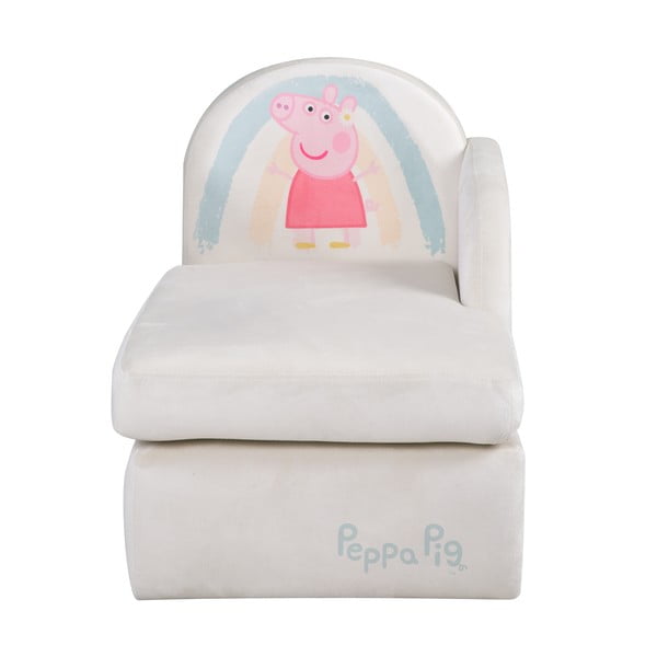 Balts samta bērnu dīvāns 75 cm Peppa Pig – Roba-image-3