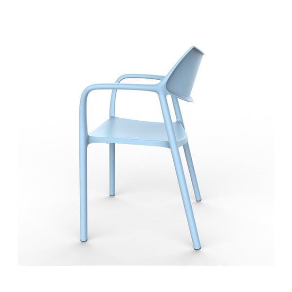 2 gaiši zilu dārza krēslu komplekts ar roku balstiem Resol Splash
