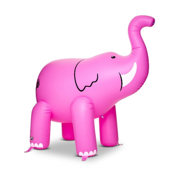 Piepūšamais zilonis ar ūdens izsmidzināšanas funkciju Big Mouth Inc. Pink Elephant, augstums 2,12 m