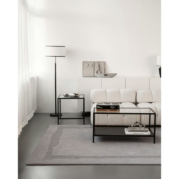 Pelēks vilnas paklājs 200x300 cm Morphic Rocca – Agnella-image-1