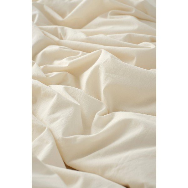 Krēmkrāsas vienguļamā gultas veļa no organiskās kokvilnas  150x200 cm Juliette – Ellos Home-image-2