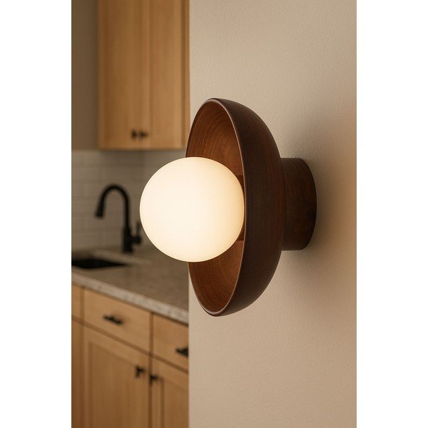 Brūna sienas lampa ø 24 cm Elsa – Opviq lights-image-2