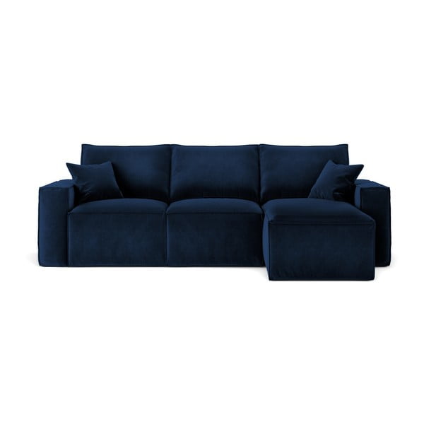 Tumši zils stūra dīvāns Cosmopolitan Design Florida, labais stūris
