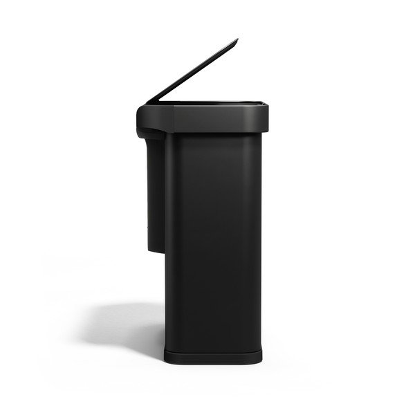 Melna atkritumu šķirošanas/bezkontakta tērauda atkritumu tvertne 34+24 l Dual Sensor – simplehuman-image-4