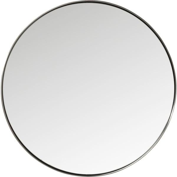Apaļš spogulis ar melnu rāmi Kare Design Round Curve, ⌀ 100 cm