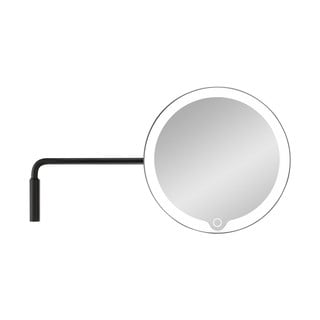 Melns sienas kosmētikas spogulis ar LED apgaismojumu Blomus Modo