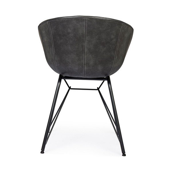 Tumši pelēks polsterēts pusdienu krēsls Warhol – Bizzotto-image-4