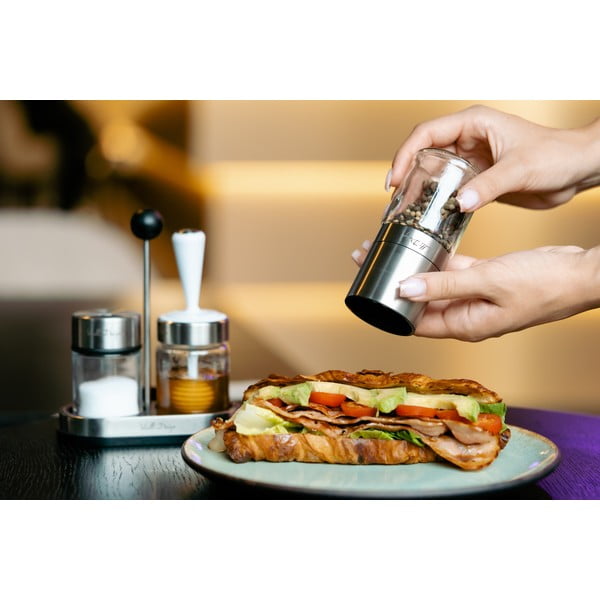 Sāls un piparu trauks ar statīvu Soho – Vialli Design-image-1