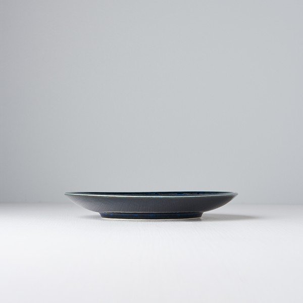 Zils keramikas šķīvis MIJ Copper Swirl, ø 20 cm-image-1