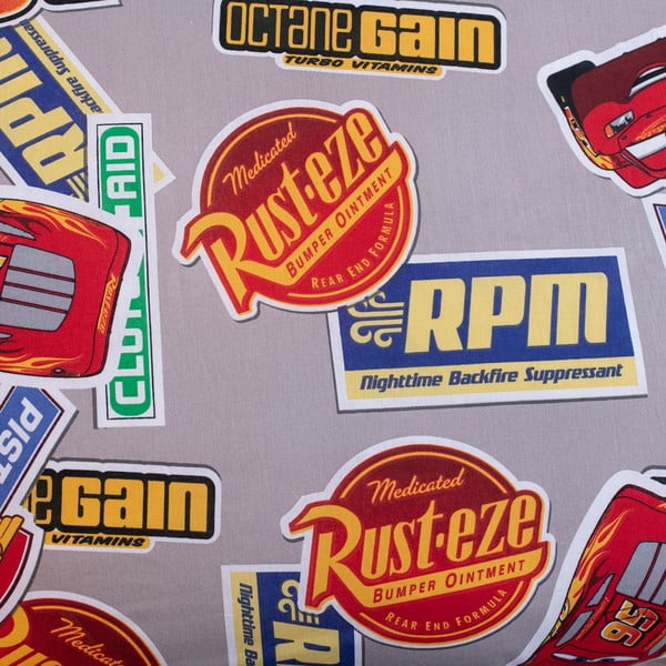 Sarkana vienguļamā kokvilnas bērnu gultas veļa 140x200 cm Cars "Legend" – Jerry Fabrics-image-4