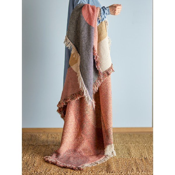 Brūns pleds no pārstrādātas kokvilnas 130x160 cm Arni – Bloomingville-image-1