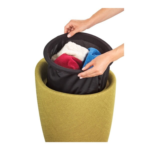 Zaļš veļas grozs un taburete vienā Wenko Linen Look, 20 l-image-3