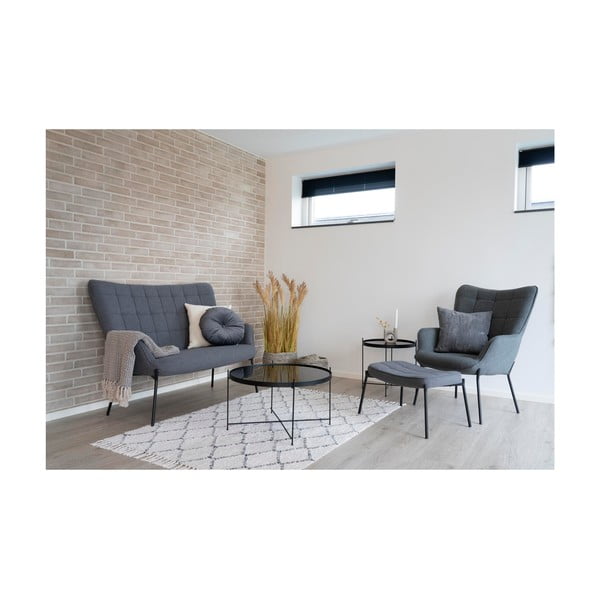 Melns apaļš žurnālgaldiņš ø 70 cm Venezia – House Nordic-image-2