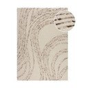Brūns/krēmkrāsas vilnas paklājs 160x230 cm Abstract Swirl – Flair Rugs