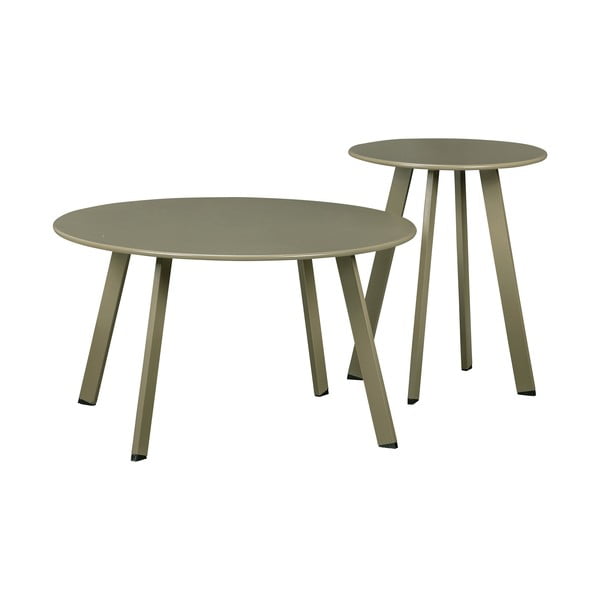 Zaļš dzelzs dārza kafijas galdiņš WOOD Fer, ø 40 cm-image-2