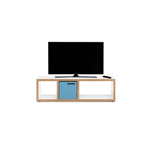 Balts/dabīga toņa TV galdiņš 150x45 cm Berlin – TemaHome-image-4