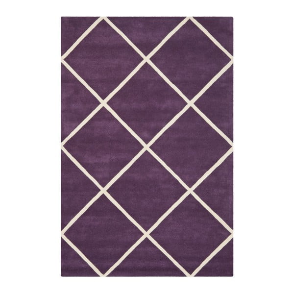 Violets vilnas paklājs Safavieh Eliza Violet, 182 x 121 cm