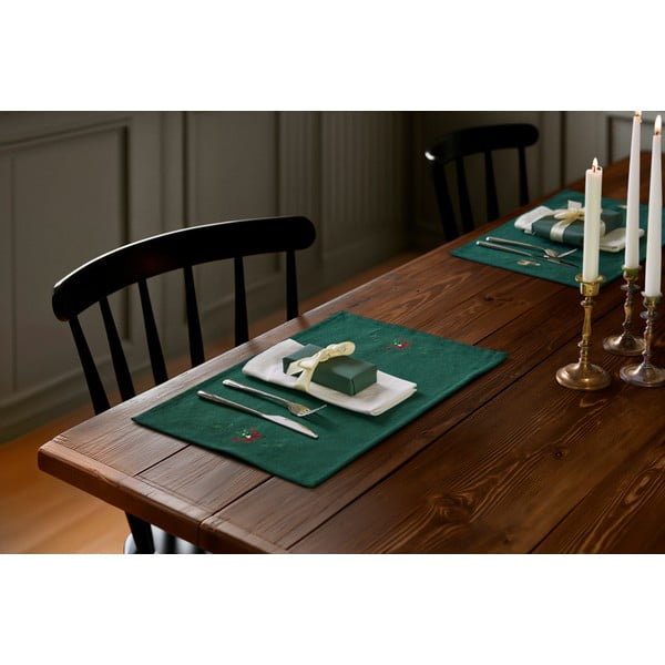 Galda paliktnis ar Ziemassvētku motīvu no kokvilnas maisījuma 30x43 cm Christmas Fable – JUNA-image-1