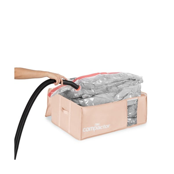 Vakuuma plastmasas drēbju uzglabāšanas kaste 65x45x27 cm Pink Edition – Compactor-image-3