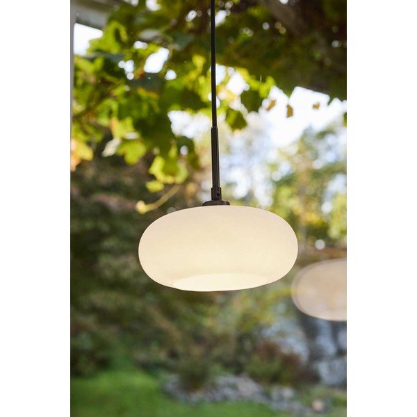 Balta/matētas sudraba krāsas piekaramā lampa no opāla stikla ø 20 cm Thalia – Jotex-image-1