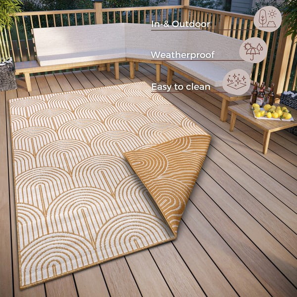 Okera dzeltens āra paklājs 120x170 cm Pangli Ochre – Hanse Home-image-3