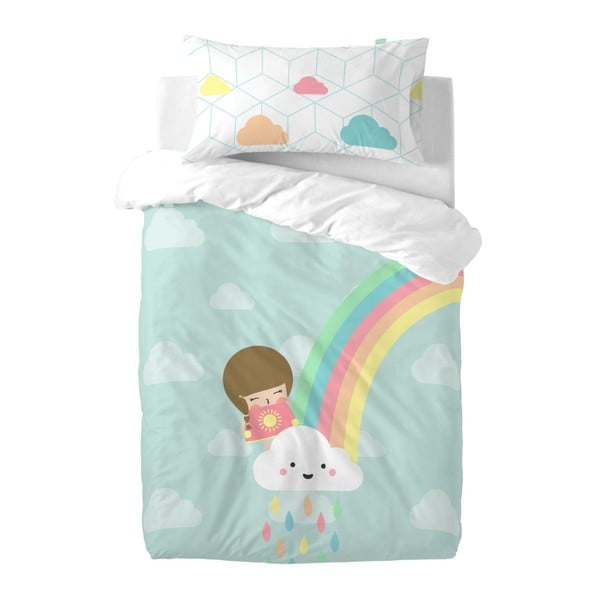Happynois Rainbow tīrās kokvilnas bērnu gultas veļa, 115 x 145 cm