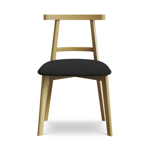 Melns masīvkoka pusdienu krēsls Ohelo – Makamii-image-1